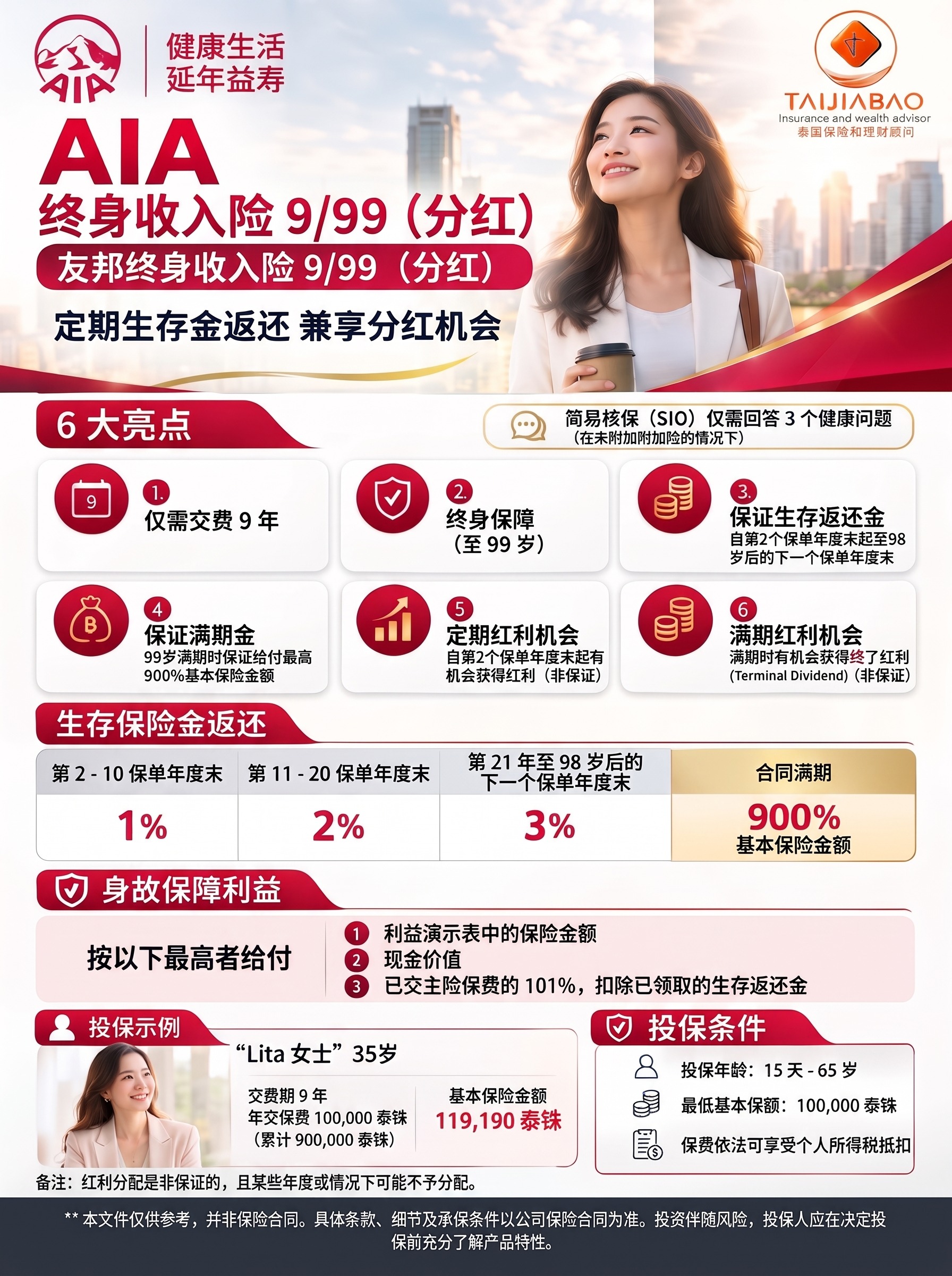 方案概览 - AIA Lifetime Income 9/99 (Par)